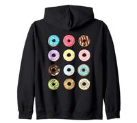 Tipo colorido de patrón dulce del amante de la dona para el panadero del postre Sudadera con Capucha