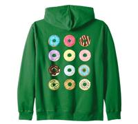 Tipo colorido de patrón dulce del amante de la dona para el panadero del postre Sudadera con Capucha