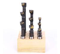 Tipo de 12 mm F1 Acero de alta velocidad 9 piezas Conjunto de barras de perforación CNC Herramienta Base de retención
