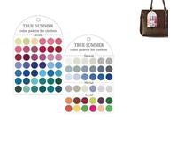Tipo De Color Tarjetas De Vidrio Acrílico Con Cadena De Perlas | Paleta de | Tres paletas de colores para análisis de color personal para la coordinación de trajes y cosméticos sobre la marcha