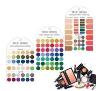 Tipo De Color Tarjetas De Vidrio Acrílico Con Cadena De Perlas | Paleta de | Tres paletas de colores para análisis de color personal para la coordinación de trajes y cosméticos sobre la marcha