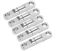 Tipo de Columna de Acero Inoxidable, Rodamientos Giratorios de 360 °, Conector de Gancho Giratorio de Pesca, 3,5#, 5 Piezas/Juego, Niquelado, Antioxidante, 85 Kg, 220 Kg, Fuerza de (3.#)