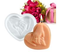 Tipo de corazón de silicio -Tipo de silicio entre mí, amor para el corazón a de vela flexible -Un regalo romántico de San que se puede quitar fácilmente, manualidades -da -te multif