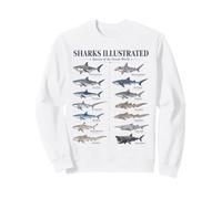 Tipo de Especie de tiburón Biología Marina Peces del océano Arte Animal Sudadera