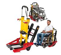 Tipo de Oruga: Escalador de escaleras eléctrico (coloque la Silla de Ruedas), con Mango telescópico, Carga máxima 440 lb/200 kg, Motor sin escobillas, para trasladar Pacientes (esc