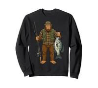 Tipo De Perca Pie Grande Pescador Boca De Papel Sudadera