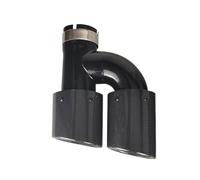 Tipo de puntas dobles para escape fibra para Audi Modify Four Out Tail para boquilla Punta de escape(Left in 63mm)