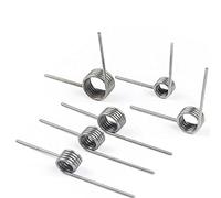 Tipo de rotación a la izquierda de acero inoxidable Muelle de torsión Diámetro del alambre 1 mm Ángulo 60 120 180 grados Cubo de basura Soporte muelle personalizable (Tamaño: 9,0 mm (9 laps), Color: