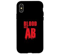 Tipo de Sangre AB Factor Rhesus Grupo sanguíneo Corazón Carcasa para iPhone X/XS