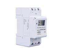 Tipo Din Rail 2 hilos Relé de control temporizador digital programable AC 220V 230V 12V 24V 48V 16A (15A, 110V AC DC)