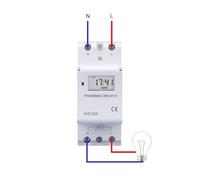 Tipo Din Rail monofásico semanal 7 días programable interruptor de tiempo Digital relé temporizador Control AC 220V 230V 12V 24V 48V 16A(15A,110V AC DC)