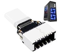 Tipo E hembra a tipo C macho, USB C macho a tipo E hembra, adaptador de conector de panel frontal USB 3, extensión USB 3 20Gbps para conectividad a Internet del ordenador