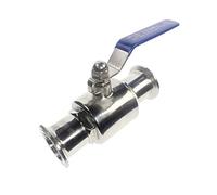 Tipo sanitario SUS 304 de los SS del acero inoxidable la virola abrazadera vávula bola puerto completo(76MM)