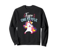 Tipo UNO-Derful Tipo 1 Diabetes Divertido Dabbing Unicorn Meme Sudadera