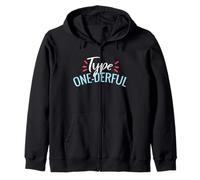 Tipo UNO-Derful Tipo 1 Diabetes Fun T1D Meme Sudadera con Capucha