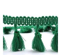 TipoFlecos Trenzados con borlas, Cinta de Encaje con Flecos Cuentas Trenzadas, 2 Yardas, poliéster y algodón, Multicolor, Varios Anchos(Yellow)