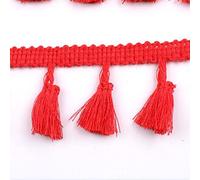 TipoFlecos Trenzados con borlas, Cinta de Encaje con Flecos Cuentas Trenzadas, 2 Yardas, poliéster y algodón, Multicolor, Varios Anchos(Blue)