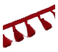 TipoFlecos Trenzados con borlas, Cinta de Encaje con Flecos Cuentas Trenzadas, 2 Yardas, poliéster y algodón, Multicolor, Varios Anchos(Light Purple)