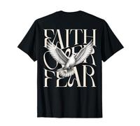 Tipografía Christian Bold con Estampado de Paloma de Faith Over Fear Camiseta