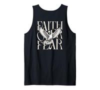 Tipografía Christian Bold con Estampado de Paloma de Faith Over Fear Camiseta sin Mangas
