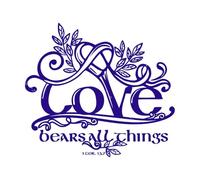 tipografía cristiana y biblia Calcomanías de grabado 54.6x61cm Embellecimiento de paredes Azul oscuro