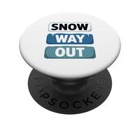 Tipografía de Bloques Helados Snow Way out PopSockets PopGrip Adhesivo