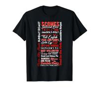 Tipografía de Comida británica Fish and Chips London England Design Camiseta gráfica económica, Hombre, Negro, M