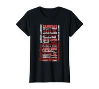 Tipografía de Comida India, Curry Naan Samosa Dosa India Design Camiseta gráfica económica, Mujer, Negro, M