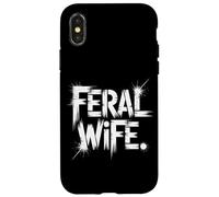 Tipografía de esposa salvaje Mejor esposa de todos los tiempos La mejor esposa del mundo Carcasa para iPhone X/XS