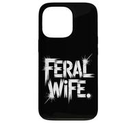 Tipografía de esposa salvaje Mejor esposa de todos los tiempos La mejor esposa del mundo Carcasa para iPhone 13 Pro