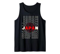 Tipografía de la Bandera de Japón Viajes japoneses Otaku Camiseta sin Mangas