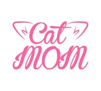 Tipografía de mamá gata perfecta Calcomanías de pared 50.4x79.1cm Decoración de carrocerías Rosa