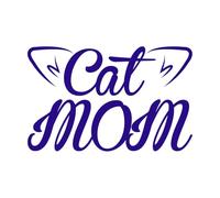 Tipografía de mamá gata perfecta Calcomanías de tallado fino 50.4x79.1cm Cultura del tatuaje Azul oscuro