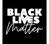 Tipografía de motivación antirracismo de vidas importan Calcomanías de pared de PVC 50.4x71cm Incluye kit de película de transferencia Blanco