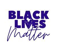 Tipografía de motivación antirracismo de vidas importan Pegatinas de pared de papel adhesivo 36x50.7cm Varios tamaños Azul oscuro