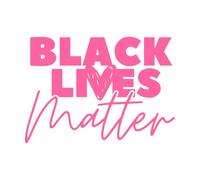 Tipografía de motivación antirracismo de vidas importan Pegatinas de pared de papel adhesivo 50.4x71cm Impermeable Rosa