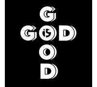 tipografía del evangelio dios es bueno Calcomanías de pared de PVC 64x83.2cm Cultura del tatuaje Blanco