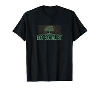 Tipografía Eco Socialista Árbol de Vida Solarpunk Camiseta