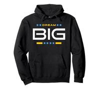 Tipografía geométrica Dream Big - Estilo Moderno Motivacional Sudadera con Capucha