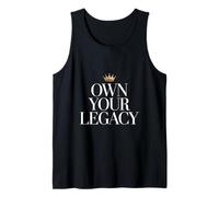 Tipografía Minimalista de Alto Contraste Own Your Legacy Regal Camiseta sin Mangas