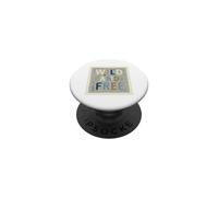 Tipografía Retro Salvaje y Libre, diseño Bohemio Pastel PopSockets PopGrip Adhesivo