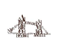 tipografía silueta del puente de Londres Decoración de vinilo para pared 47.6x89.6cm Vinilos para ventanas Café