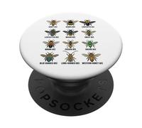 Tipos de Abejas, Tabla de Especies de Abejas, Ciencia de la entomología PopSockets PopGrip Adhesivo
