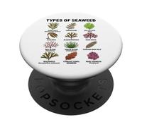 Tipos de Algas, Tabla de Especies de Algas Marinas, Tipos de Algas Marinas PopSockets PopGrip Adhesivo