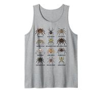 Tipos de arañas Gráfico Educativo de Especies para niños y niñas Camiseta sin Mangas