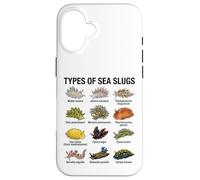 Tipos de babosas Marinas Gráfico científico de biología Marina Carcasa para iPhone 16