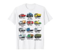 Tipos de Camiones Carro Educativo para niños y niñas Camiseta