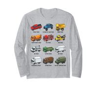 Tipos de Camiones Carro Educativo para niños y niñas Manga Larga