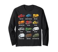 Tipos de Camiones Carro Educativo para niños y niñas Manga Larga