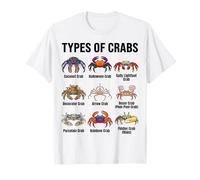 Tipos de cangrejos - Carta de Especies de cangrejos y Diversidad Marina Camiseta
